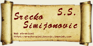 Srećko Simijonović vizit kartica
